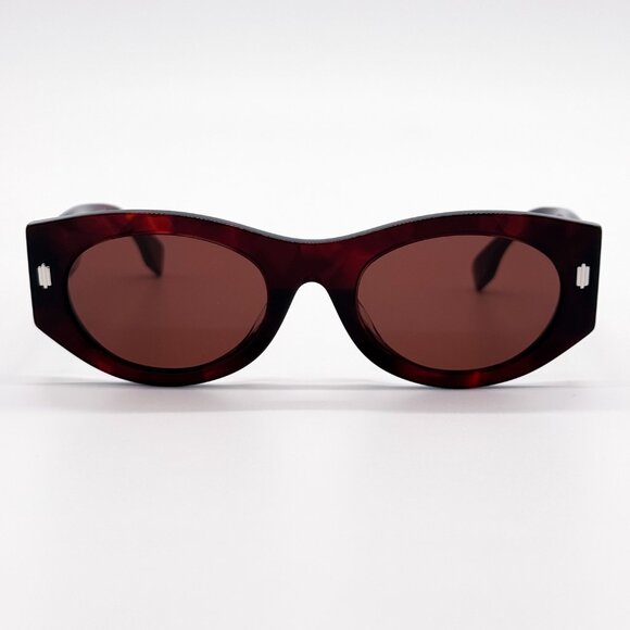 NEW FENDI FE40125F 54S SHINY RED HAVANA WOMEN SUNGLASSES FENDI - Picture 3 of 11